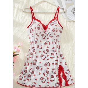 Sexy  Hello Kitty Baby Doll Cami Sleep Dress Nightgown Pajama Lingerie - XL